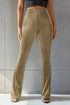 'Ruth' Ribbed High Waist Flare Pants - Celes Fashion